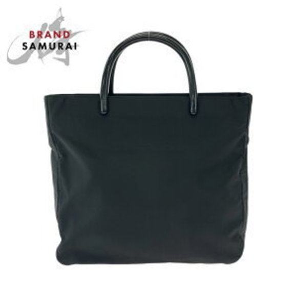 Prada triangular Tessuto bag black tote nylon handbag - Picture 1 of 9
